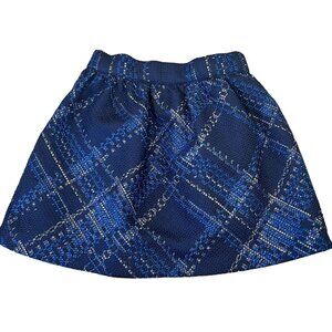 Janie and Jack Shimmer Plaid Skirt Blue Multi-Color 2T Adjustable Waist